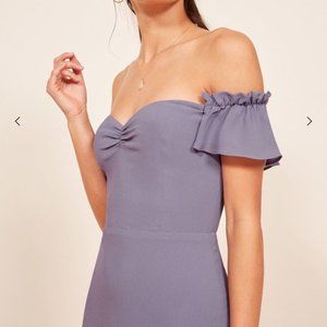 Reformation Butterfly Off Shoulder Midi-Maxi Dress